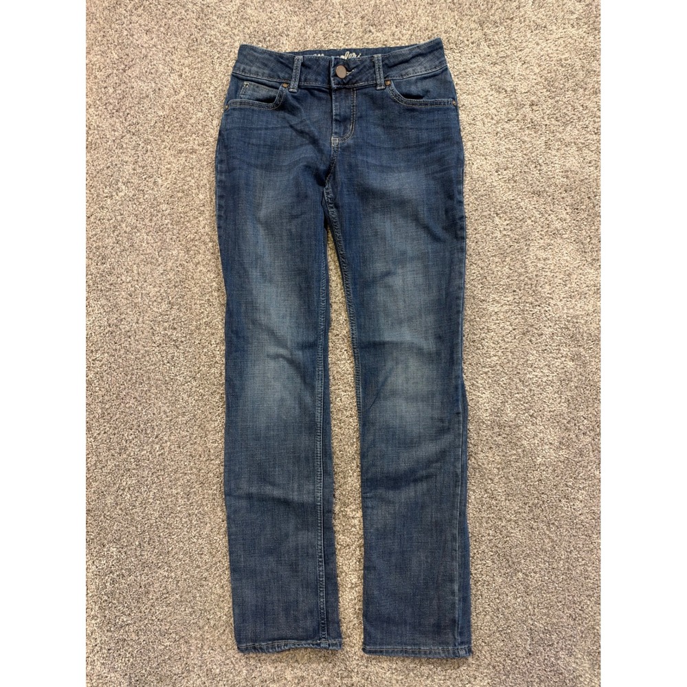 Wrangler Straight Leg Jeans Womens 3x34 Blue 09MWTMS Medium Wash Stretch Denim